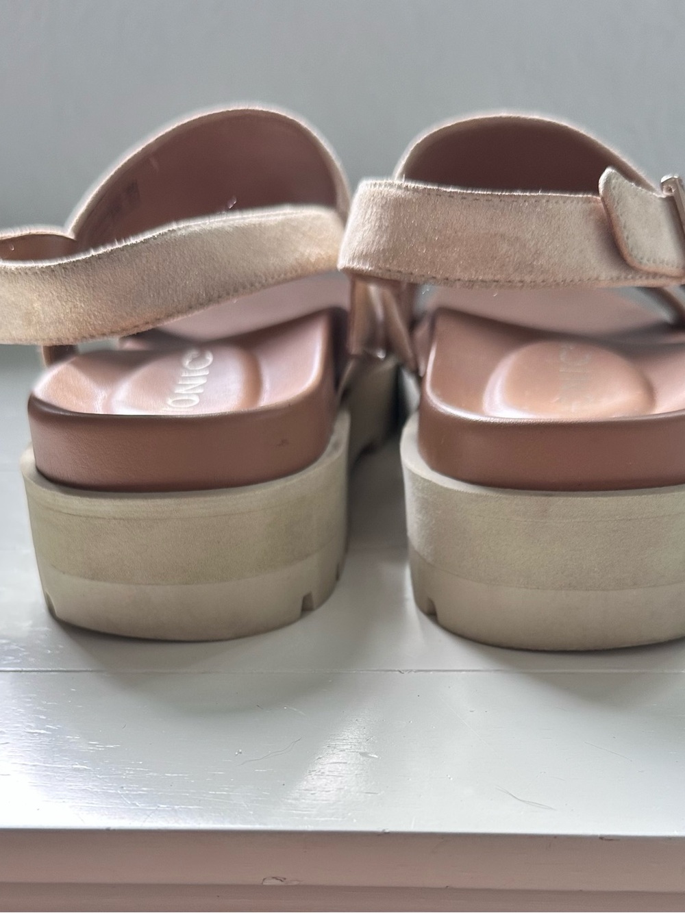 Vionic Alondra Lug Metallic Cream Platform Slingback Sandal - Women Sz 7 - Picture 8 of 9